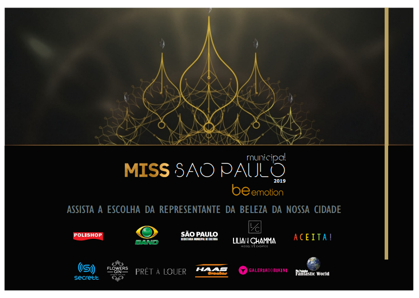 Pôster Miss São Paulo Be Emotion 2019