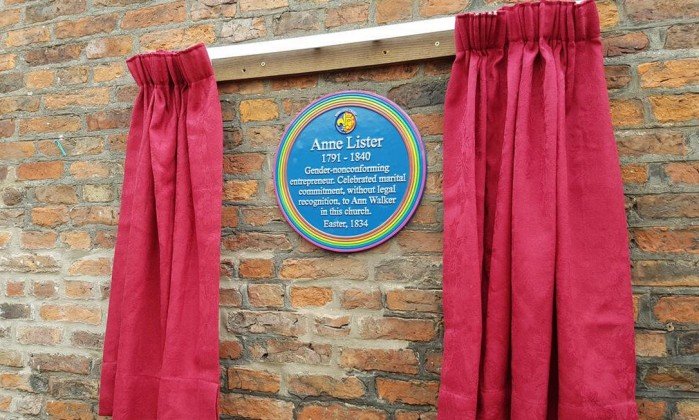 Placa em homenagem à Anne Lister na Inglaterra