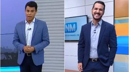 Bruno Grubertt, à esquerda é apresentador da Globo, já Leandro Oliveira é da afiliada do SBT, em Pernambuco
