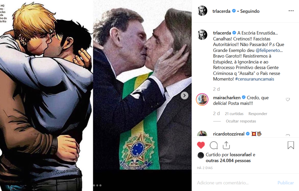 Thiago Lacerda critica Bolsonaro e Crivella