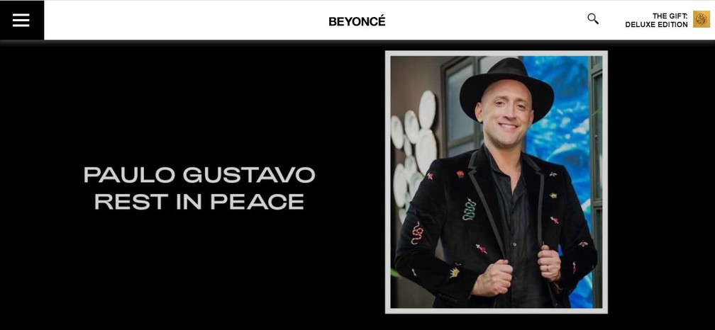 Homenagem de Beyoncé a Paulo Gustavo