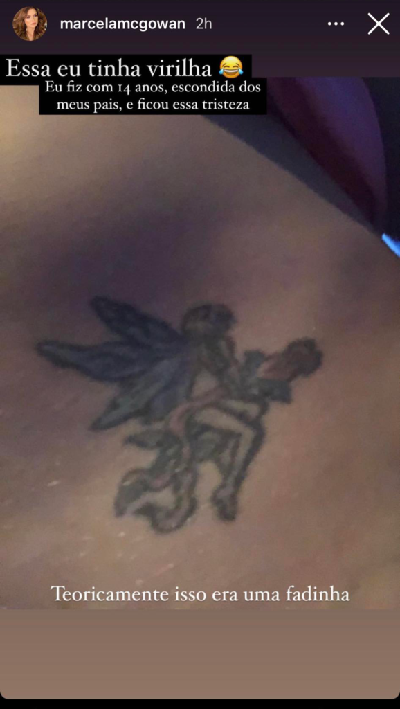 Tatuagem Marcela McGowan na virilha