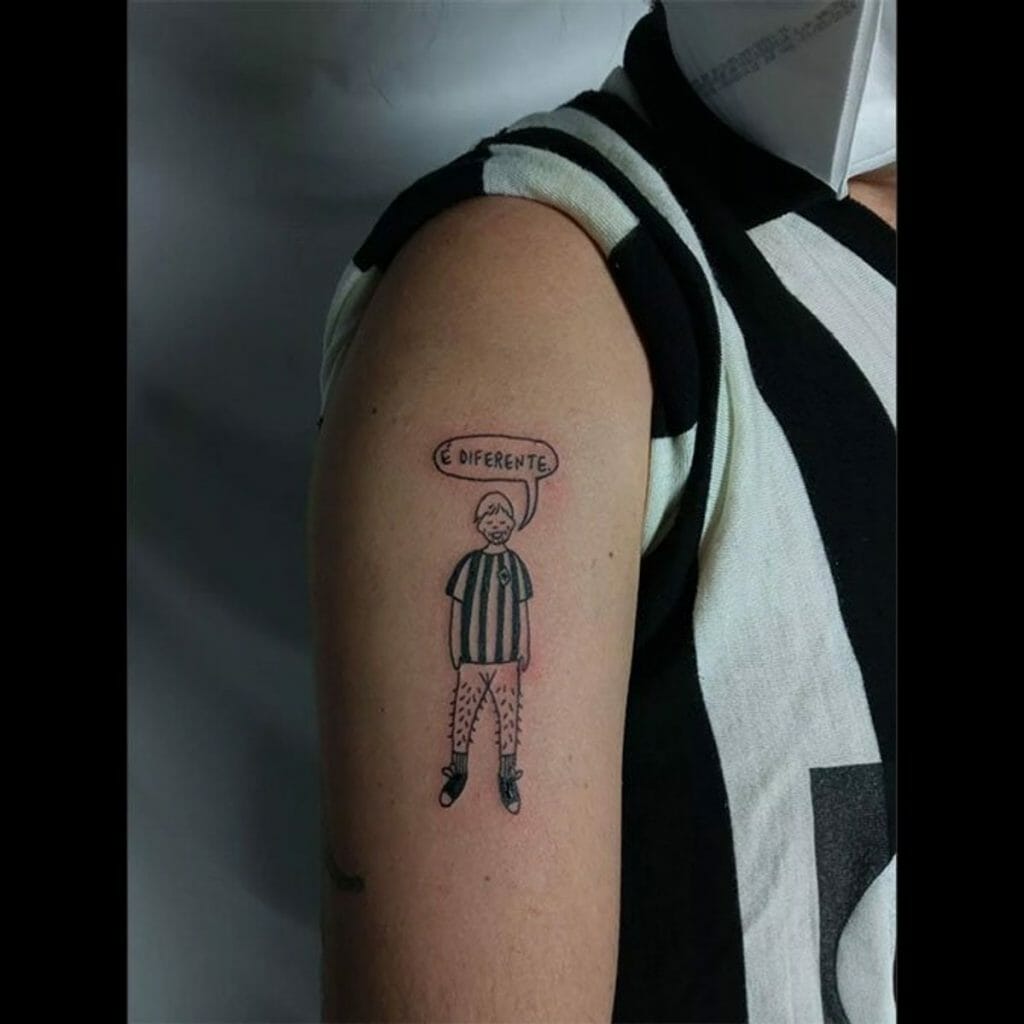 Torcedor tatua versão trans de mascote do Botafogo Futebol Clube