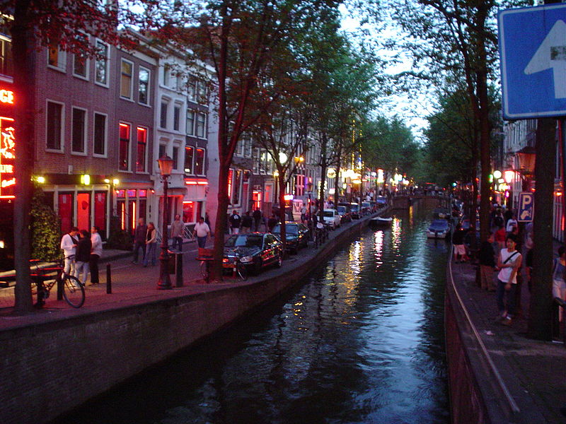 Distrito da Luz Vermelha de Amsterdã, foto tirada em 2003