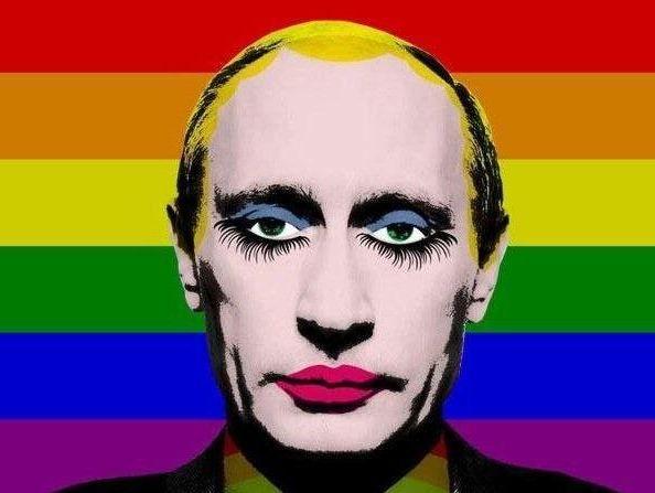 O presidente Putin maquiado