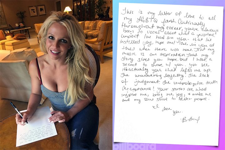 Britney Spears agradeceu aos fãs LGBT pelo apoio à sua carreira.