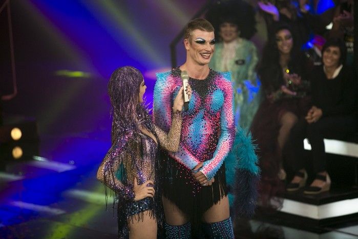 O artista montado como drag em participação no Amor e Sexo em março deste ano (FOTO: Globo/Reprodução)