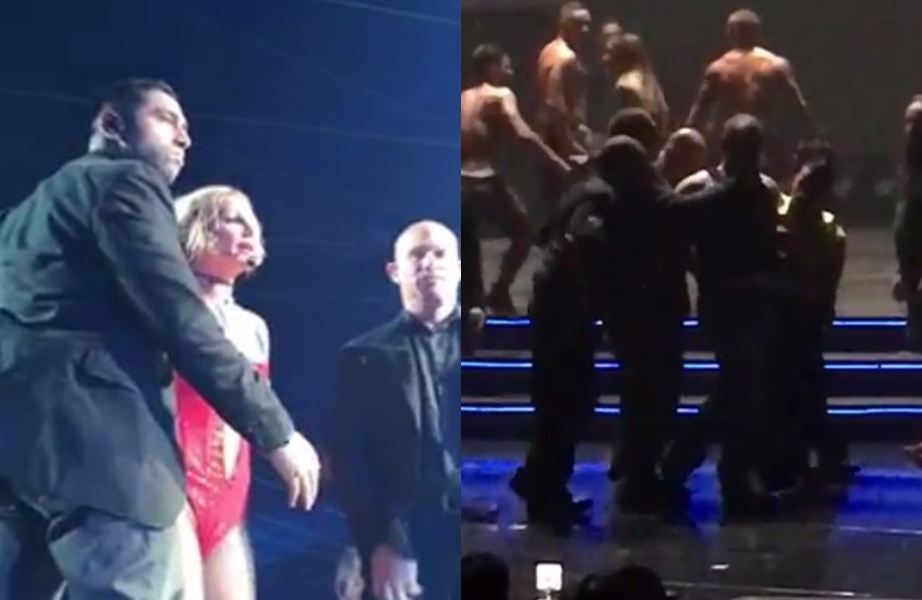 Um homem invadiu o palco no fim da apresentação do show de Britney Spears