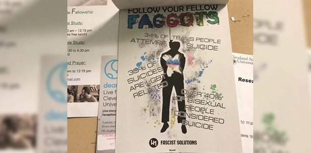 Cartaz que incentiva LGBTs a cometerem suicídio é exposto em universidade dos EUA