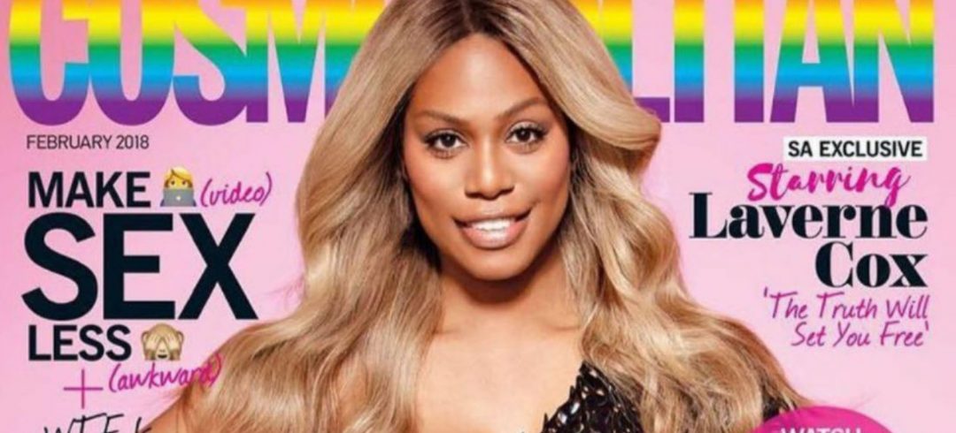 Atriz trans Laverne Cox é capa da edição de fevereiro da Cosmopolitan