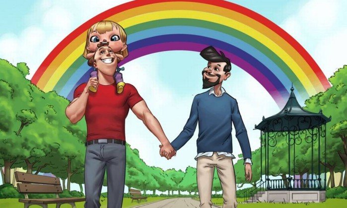 Ilustração do livro The Rainbow Family
