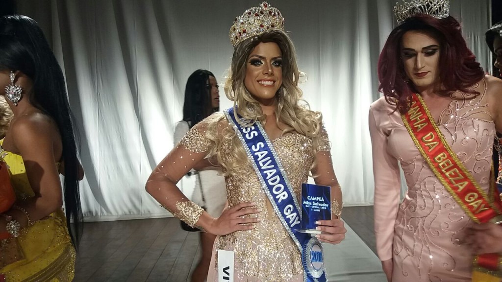 A transformista Duda Baroni foi eleita a Miss Salvador Gay