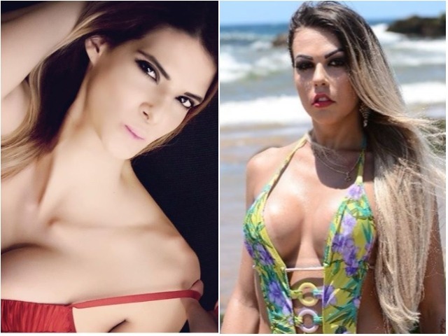 Candidatas do Miss Bumbum Giovanna Spinella e Paula Oliveira