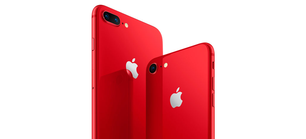 iPhone 8 e 8 Plus vermelho para o combate ao HIV/Aids
