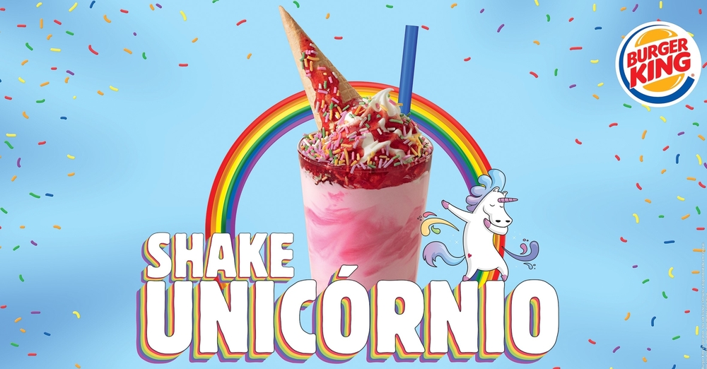 Burger King lança Milk-Shake Unicórnio para celebrar Orgulho LGBT