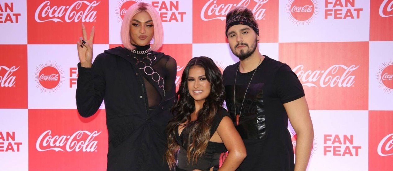 Pabllo Vittar, Simone e Luan Santana no show da Coca-Cola Fan Feat