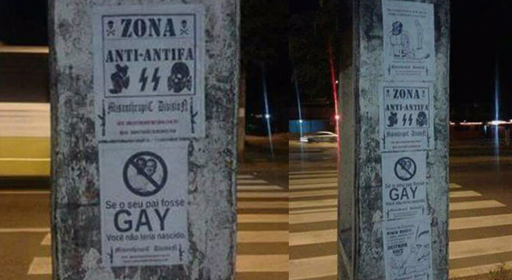 Cartazes nazistas de cunho homofóbico em Recife