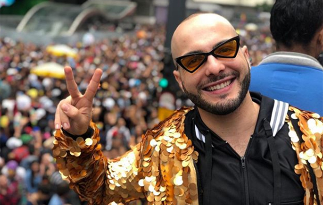 O ex-BBB Mahmoud na Parada do Orgulho LGBT de São Paulo