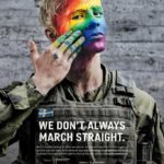 Campanha das Forças Armadas traz soldados com rosto pintado nas cores da bandeira LGBT (Foto: Divulgação)