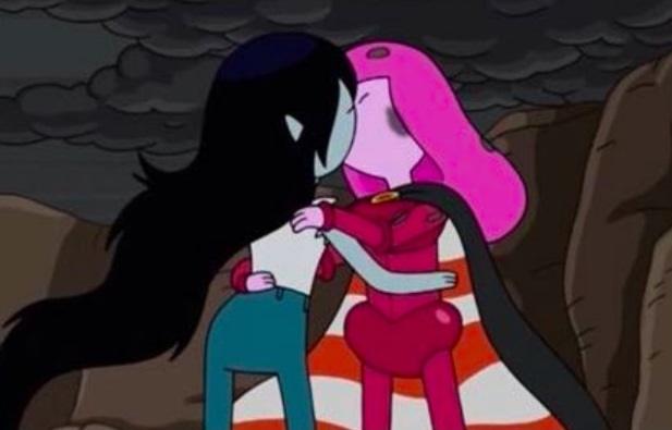 Marceline e princesa Jujuba se beijaram em Hora da Aventura