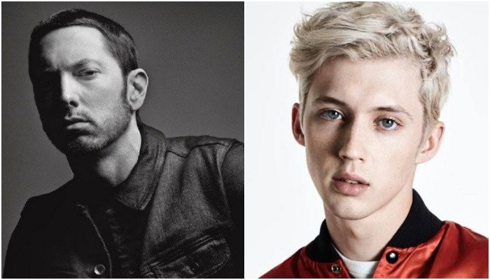 O cantor Troye Sivan e o rapper Eminem