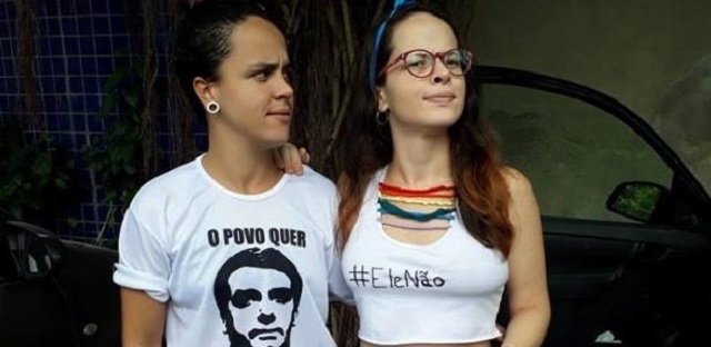 Casal lésbico convive com posições pró e contra Bolsonaro