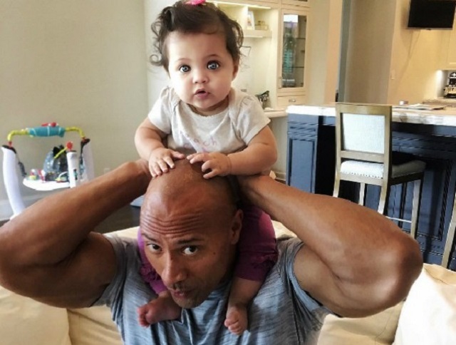 Dwayne The Rock Johnson e a filha