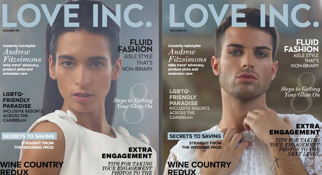 Capas revista Love Inc com modelos não-binários