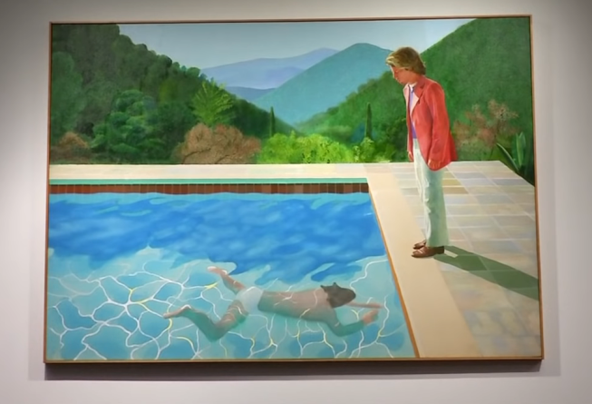 Tela Pool with Two Figures, de David Hockney, retrata romance gay