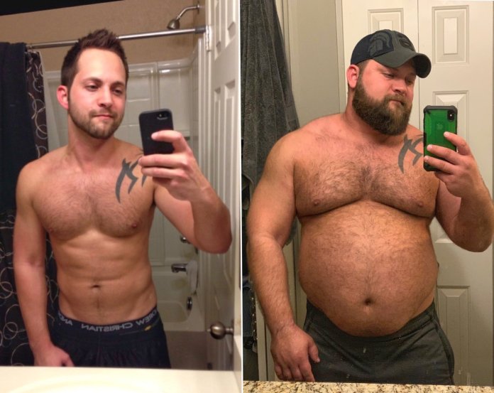 Antes e Depois de rapaz que decidiu se transformar em urso