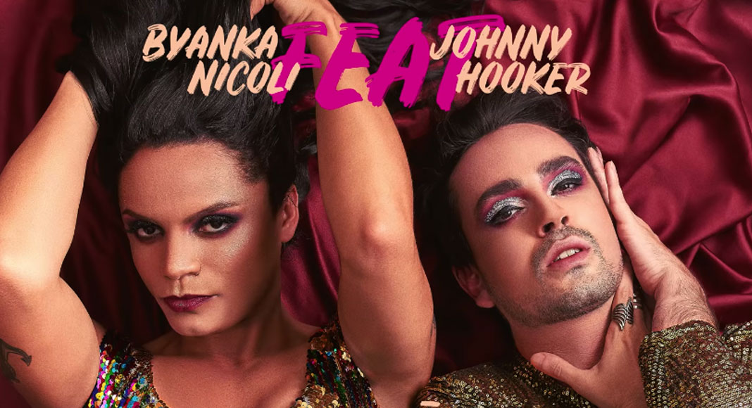 Johnny Hooker e Byanka Nicolli na capa do single 