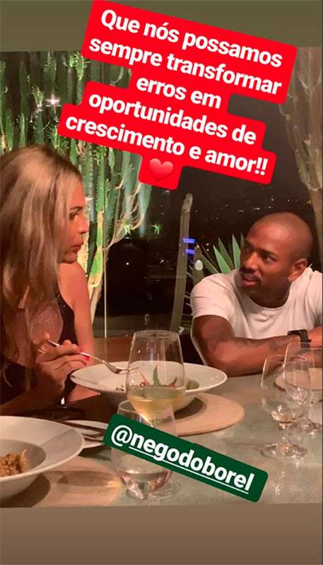 Luísa Marilac compartilhou jantar com Nego do Borel em seu perfil no Instagram