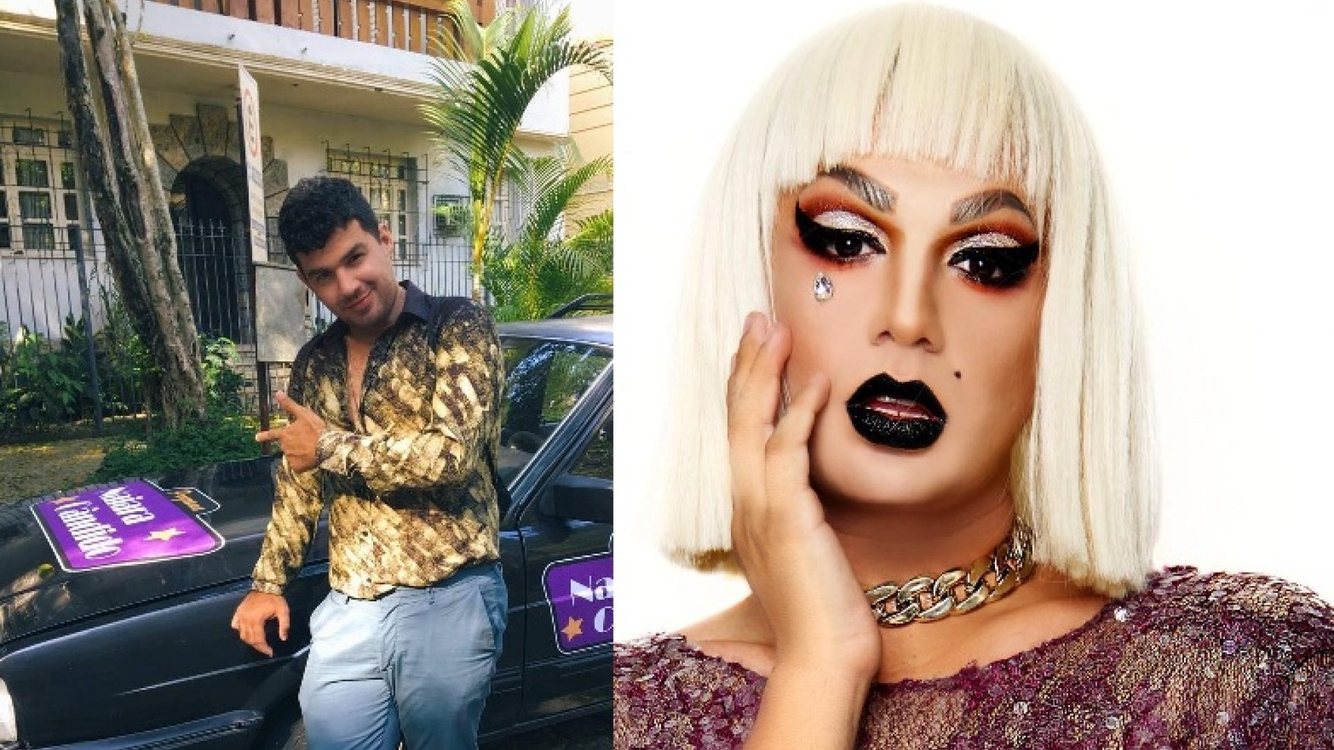 Ator Murilo Alves e drag queen Nikkita (Divulgação)