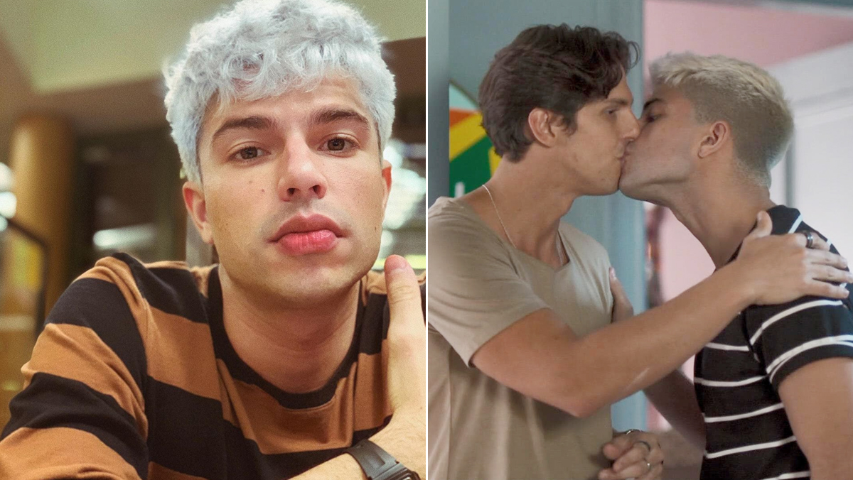 Diego Montez e beijo em Rafael Infante