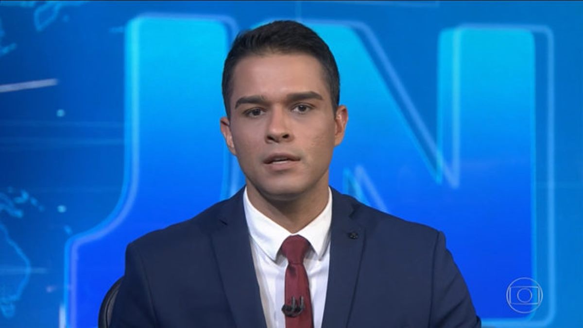 Philipe Lemos no Jornal Nacional (Reprodução/TV Globo).