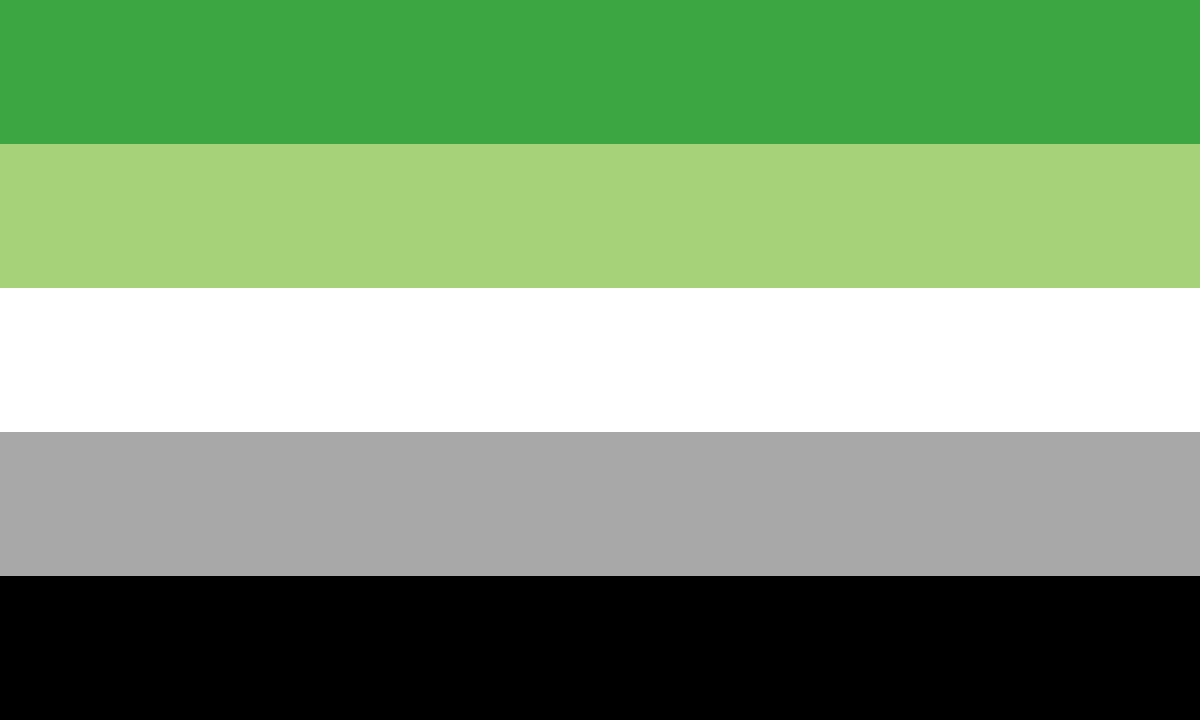 Bandeira dos Arromânticos (Ilustrativa)