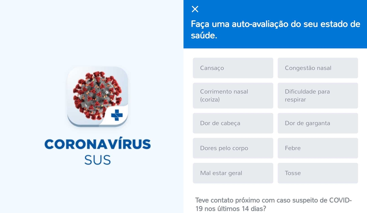 Aplicativo Coronavírus SUS (Reprodução)