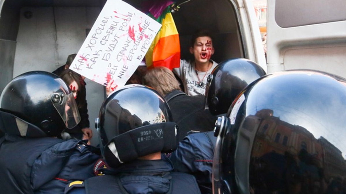 Protesto LGBT Rússia