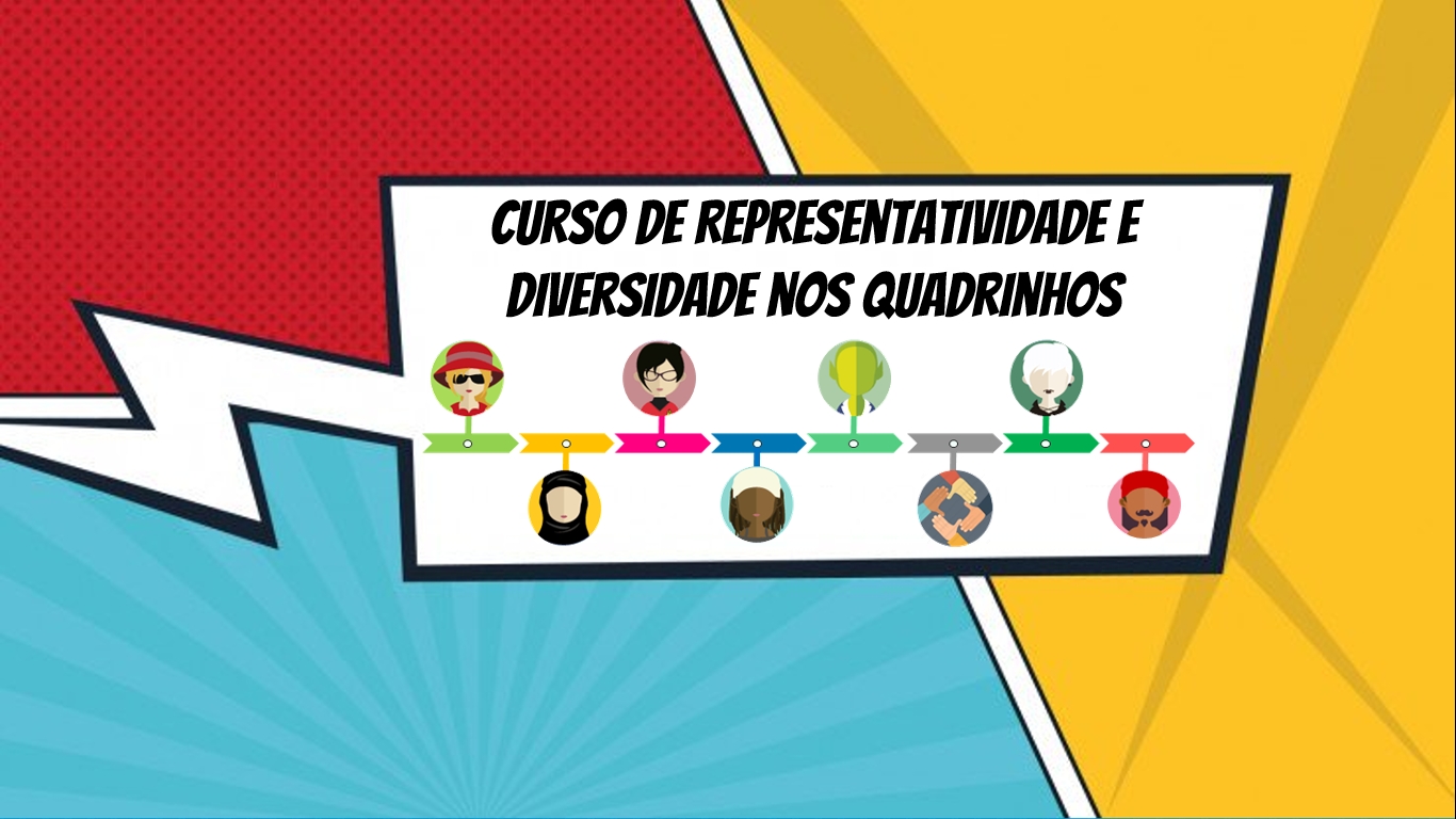 Imagem da logo do Curso de Representatividade e Diversidade nos Quadrinhos