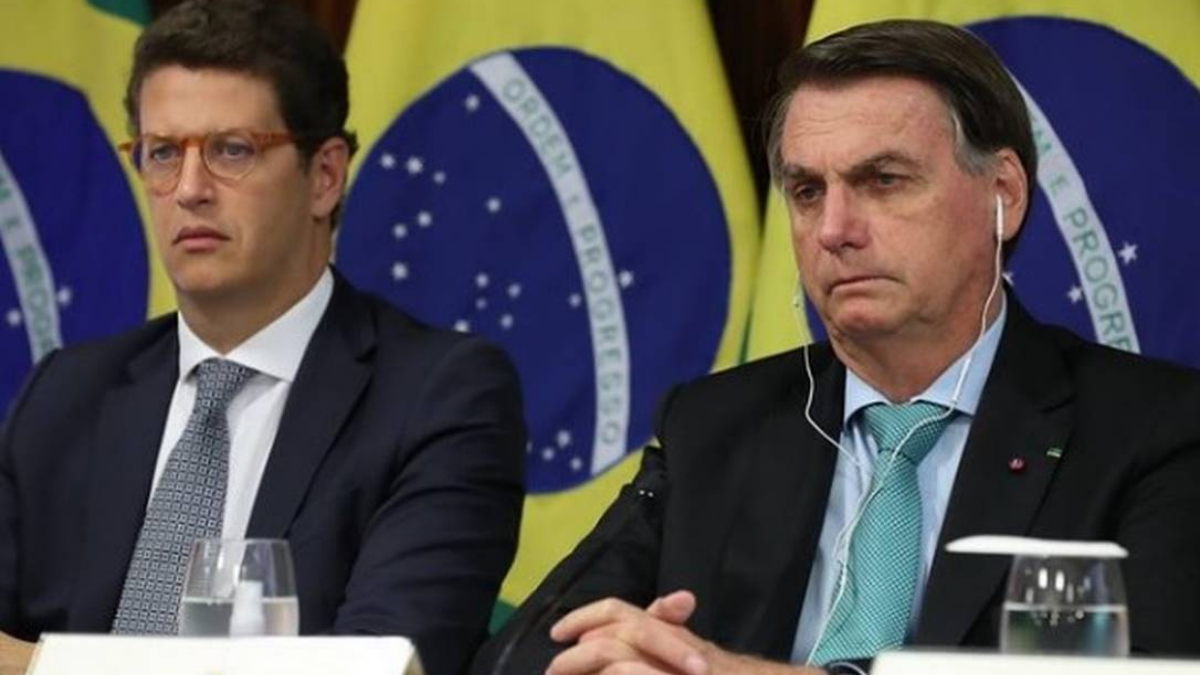 Ministro do meio ambiente Salles e Jair Bolsonaro