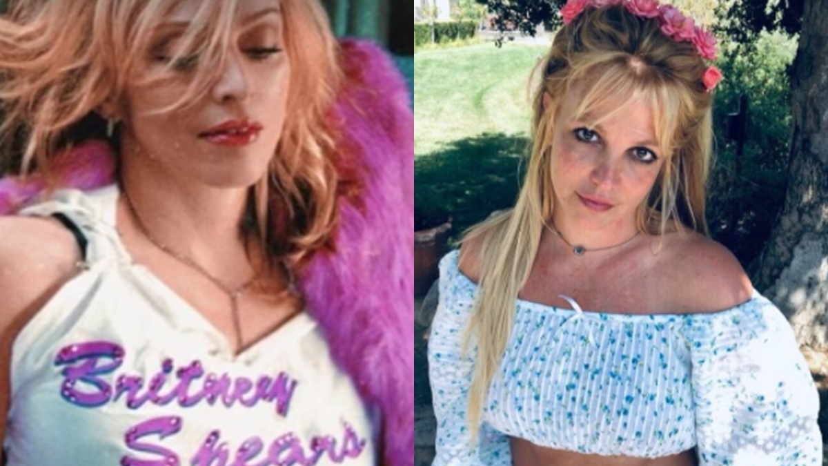 Na imagem Madonna e Britney Spears