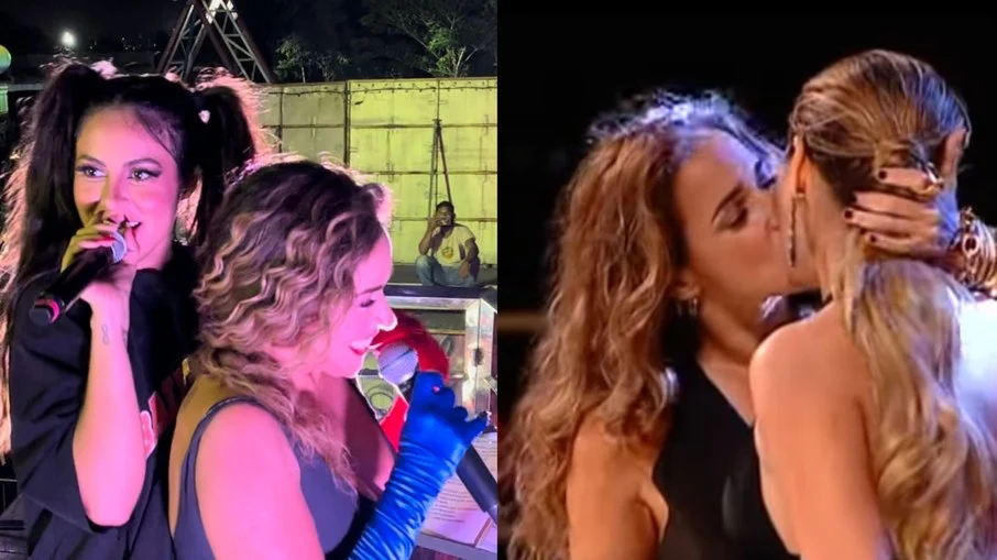 Daniela Mercury e Alinne Rosa falam de beijo triplo