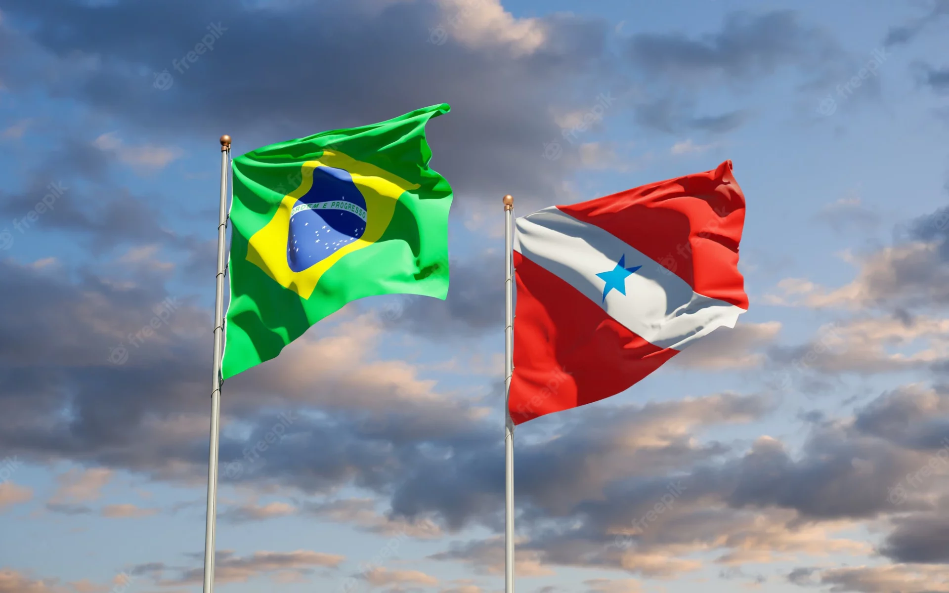 Bandeira do Brasil e do Pará
