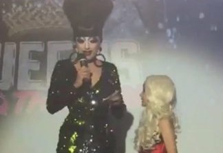 Criança montada de drag roubou a cena durante show de Bianca Del Rio.