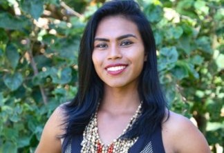 Katrina Malbem é a primeira candidata transgênero do Miss Indígena em MS. — Foto: Organização do Miss Indígena/Reprodução