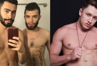 Guerra no pornô gay (Victor Ferraz e Irmãos Dotados - Foto montagem)