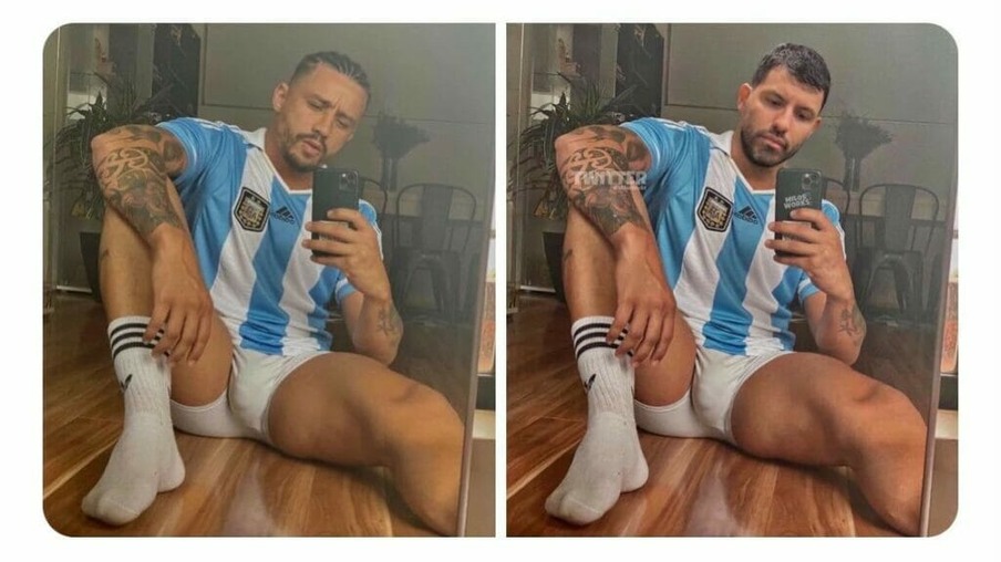Jogador Aguero cai em fakenews com foto de modelo brasileiro