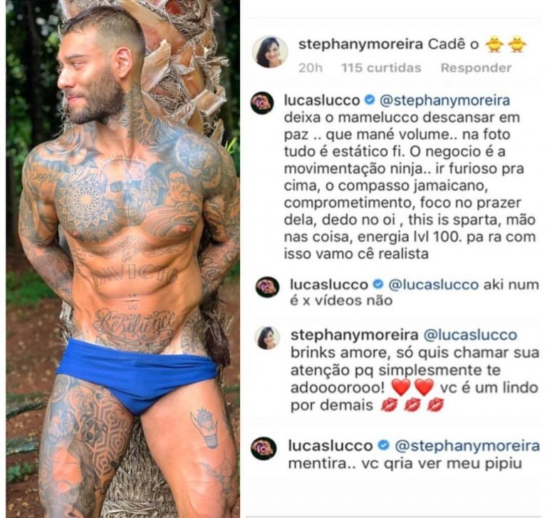 Lucas Lucco foto de sunga sem volume