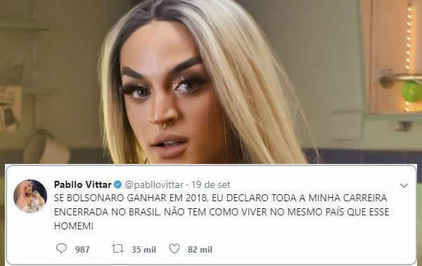 Falso tweet atribuído a Pabllo Vittar circula na web