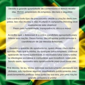 Empresário Victor Vicenzza emitiu nota após críticas 